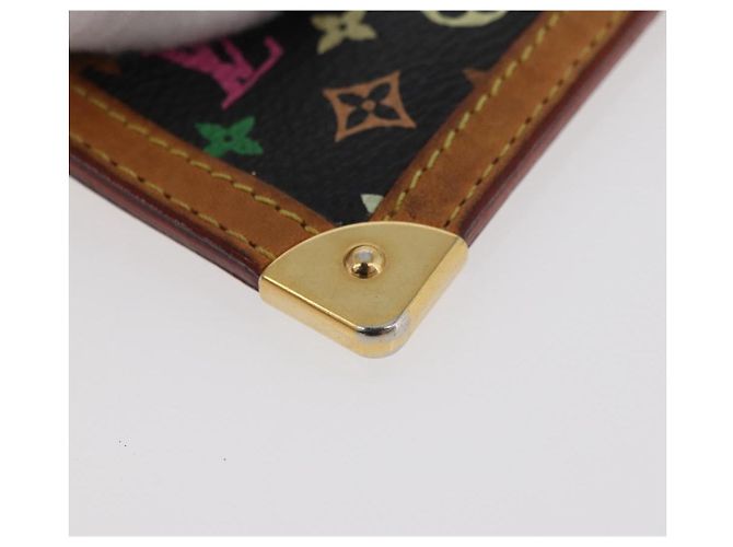LOUIS VUITTON Monogram Multicolor Pochette Cles Purse Black M13664 Auth BA12619A - view 8