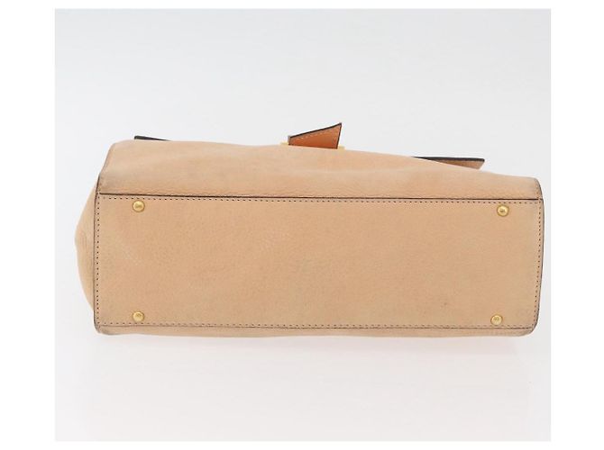 Céline Borsa CELINE in pelle beige oro Auth 179724A D'oro - vista 10