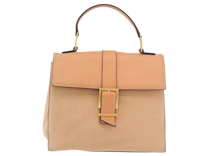Céline Borsa CELINE in pelle beige oro Auth 179724A D'oro - vista 2
