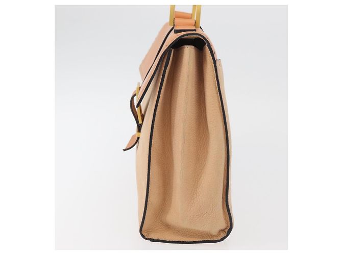 Céline Borsa CELINE in pelle beige oro Auth 179724A D'oro - vista 5
