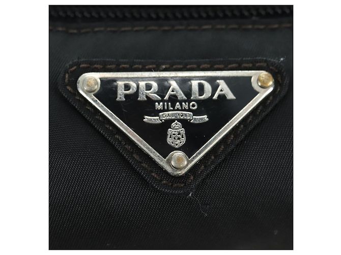 Borsa a tracolla PRADA Nylon Nero Argento Autentica 179145A - vista 18