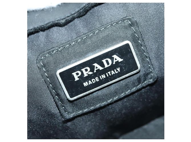 Borsa a tracolla PRADA Nylon Nero Argento Autentica 179145A - vista 20