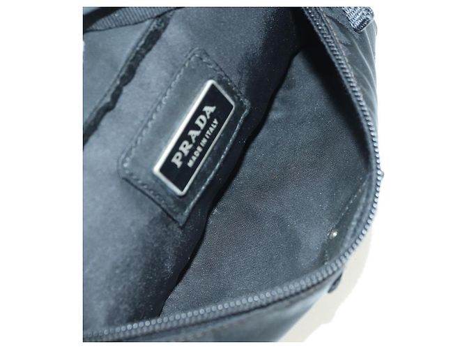 Borsa a tracolla PRADA Nylon Nero Argento Autentica 179145A - vista 21