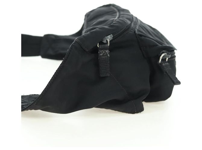 Borsa a tracolla PRADA Nylon Nero Argento Autentica 179145A - vista 3