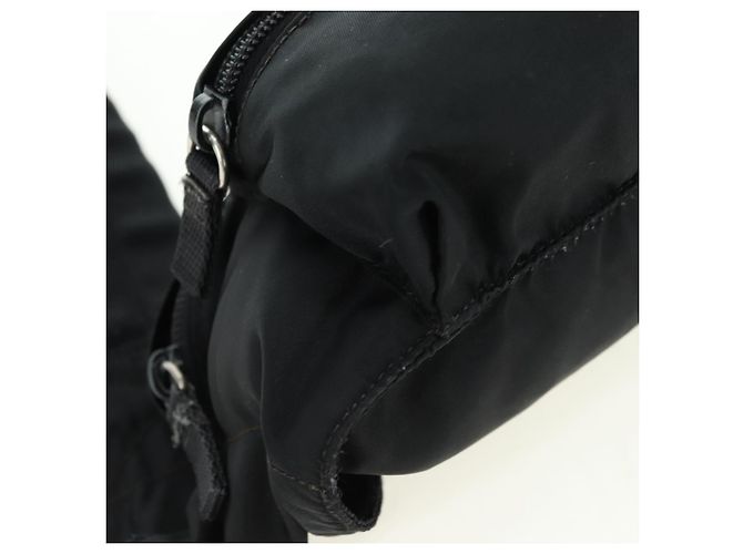 Borsa a tracolla PRADA Nylon Nero Argento Autentica 179145A - vista 9