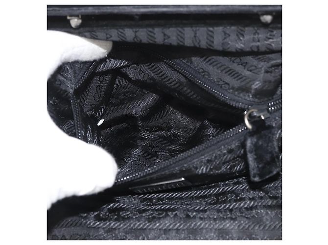 Borsa PRADA Velluto Nero Autentica 178324 - vista 21