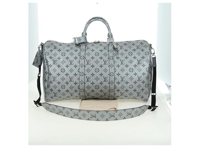 LOUIS VUITTON Monogram Keepall Bandouliere 50 Borsa Argento M43848 Auth 179158SAM Monogramma - vista 12