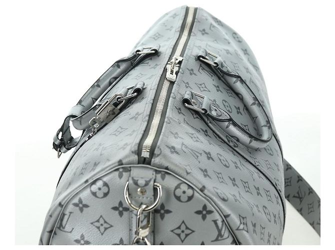 LOUIS VUITTON Monogram Keepall Bandouliere 50 Borsa Argento M43848 Auth 179158SAM Monogramma - vista 6