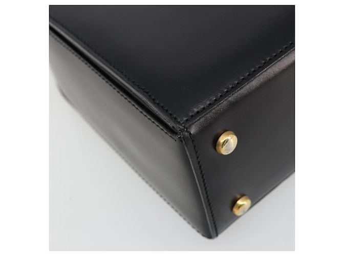 Céline Borsa CELINE Horse Carriage in pelle nera e oro Auth 179139 Nero D'oro - vista 11