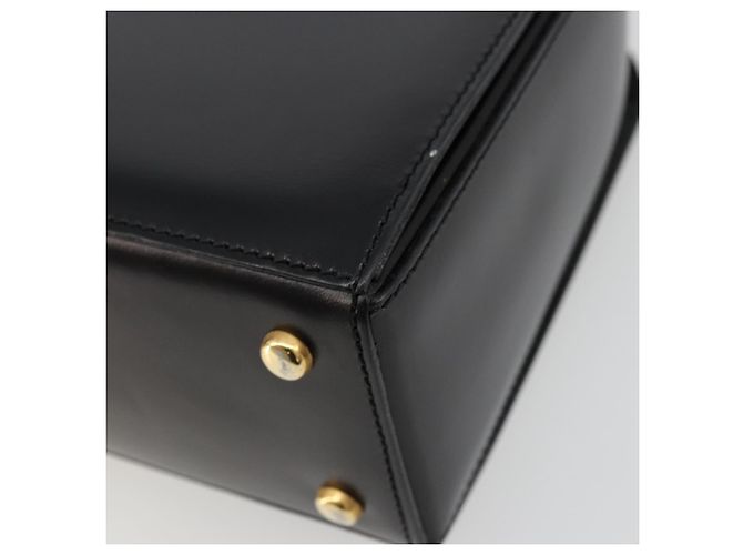 Céline Borsa CELINE Horse Carriage in pelle nera e oro Auth 179139 Nero D'oro - vista 12