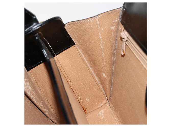 Céline Borsa CELINE Horse Carriage in pelle nera e oro Auth 179139 Nero D'oro - vista 19