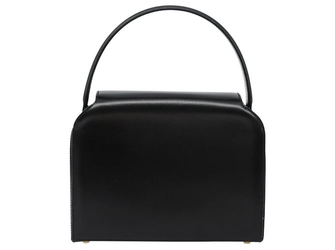 Céline Borsa CELINE Horse Carriage in pelle nera e oro Auth 179139 Nero D'oro - vista 3