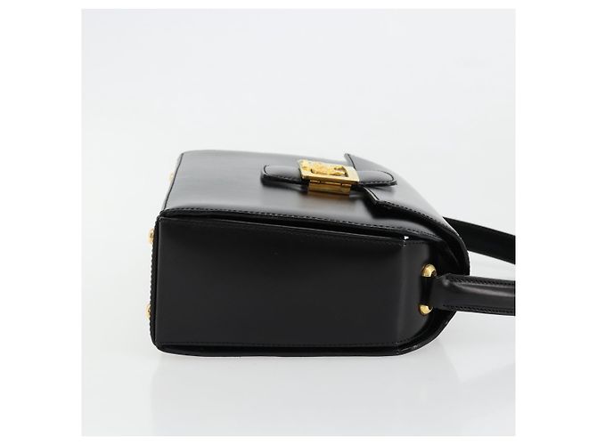 Céline Borsa CELINE Horse Carriage in pelle nera e oro Auth 179139 Nero D'oro - vista 4
