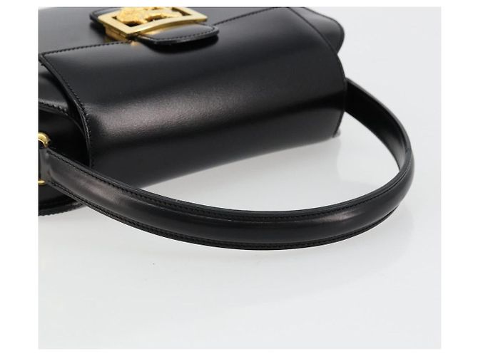 Céline Borsa CELINE Horse Carriage in pelle nera e oro Auth 179139 Nero D'oro - vista 7