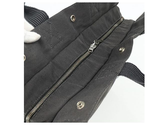 Hermès HERMES Her Line MM Handtasche Canvas Grau Silber Authentisch 179155A Braun - Ansicht 6