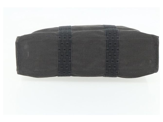 Hermès HERMES Her Line MM Handtasche Canvas Grau Silber Authentisch 179155A Braun - Ansicht 9