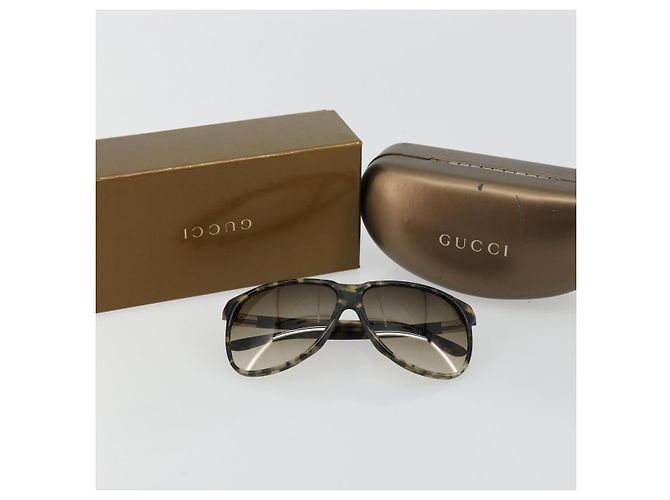 Gafas de sol GUCCI de plástico Marrón Auth 179325A Castaño - vista 14