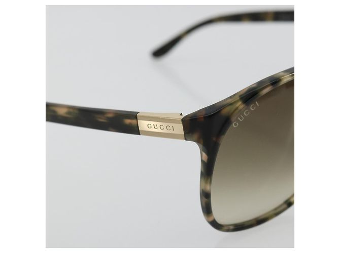 Gafas de sol GUCCI de plástico Marrón Auth 179325A Castaño - vista 8