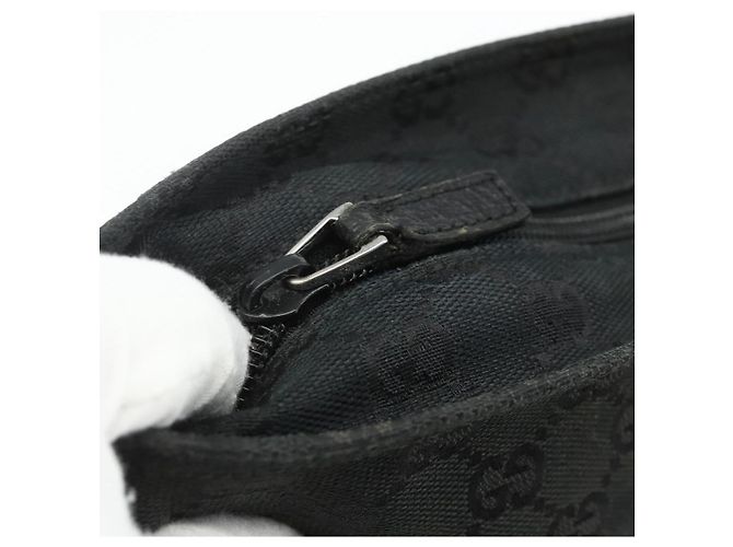 Borsa a Spalla GUCCI Web Sherry Line GG Canvas Nero Rosso Verde 189749 Auth 179252 - vista 15