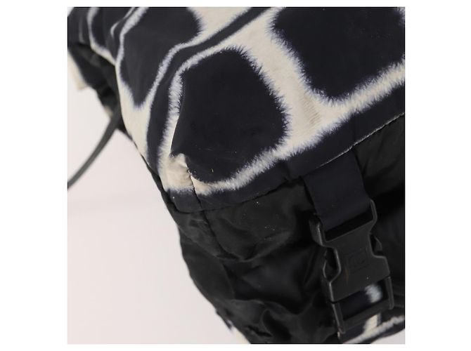 Borsa a tracolla reversibile CHANEL Sports Line Nylon Nero Argento CC Auth bs35056 - vista 11