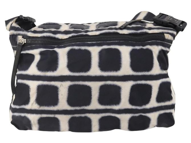 Borsa a tracolla reversibile CHANEL Sports Line Nylon Nero Argento CC Auth bs35056 - vista 3