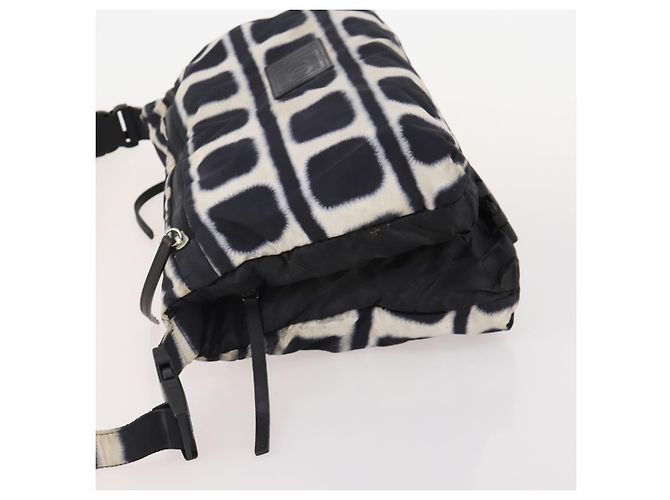Borsa a tracolla reversibile CHANEL Sports Line Nylon Nero Argento CC Auth bs35056 - vista 5