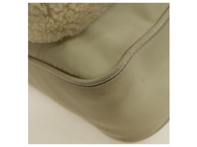 Borsa a Spalla con Catena PRADA Nylon 3way Beige Oro Auth 179052V D'oro - vista 21