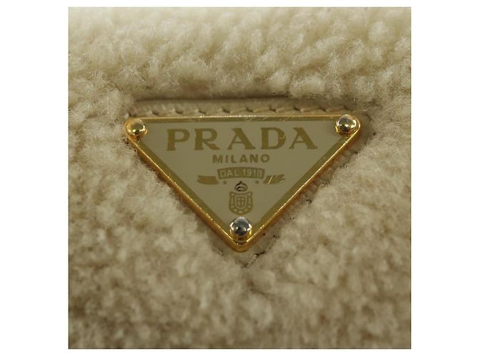 Borsa a Spalla con Catena PRADA Nylon 3way Beige Oro Auth 179052V D'oro - vista 24