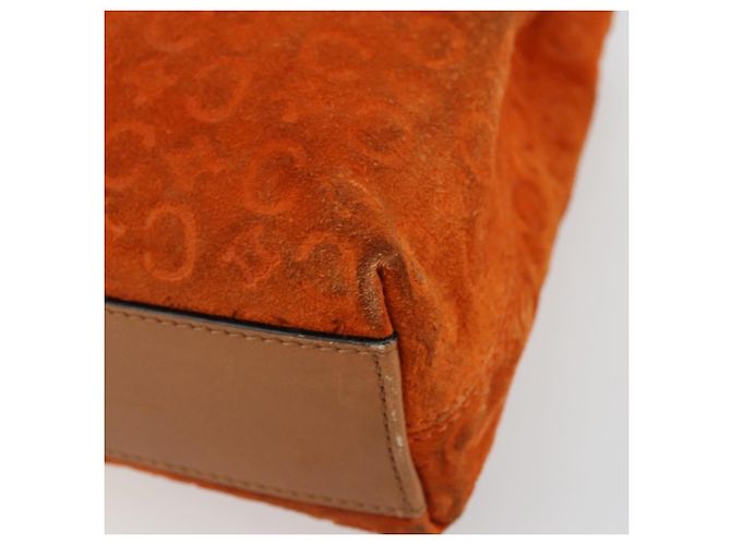 Céline Borsa CELINE C Macadam in tela e scamosciato Arancione Oro Autentica ep14550 D'oro - vista 10
