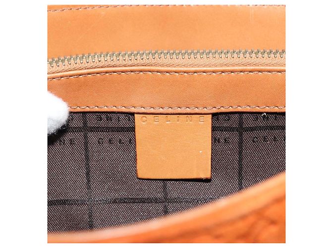 Céline Borsa CELINE C Macadam in tela e scamosciato Arancione Oro Autentica ep14550 D'oro - vista 14