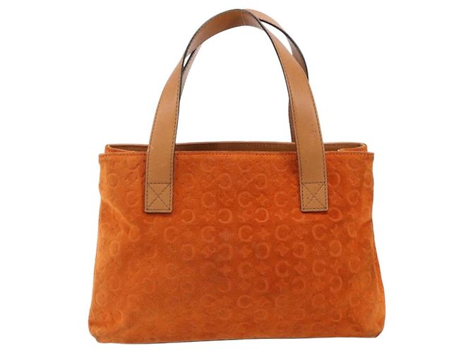 Céline Borsa CELINE C Macadam in tela e scamosciato Arancione Oro Autentica ep14550 D'oro - vista 2