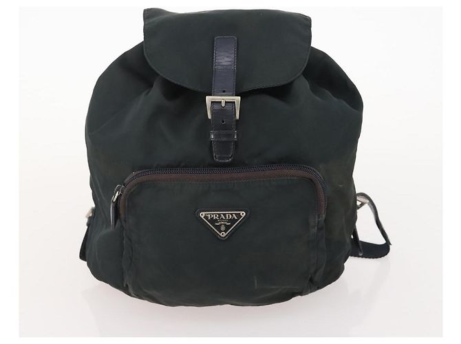 Zaino PRADA Nylon 2 Set Black Khaki Auth bs34889 Nero Cachi - vista 10