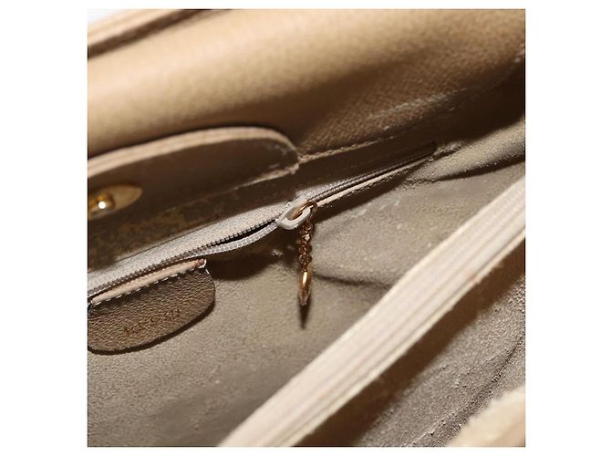 Borsa a Mano GUCCI Bamboo Scamosa Beige Oro 002.0260 Auth ep14510 D'oro - vista 22