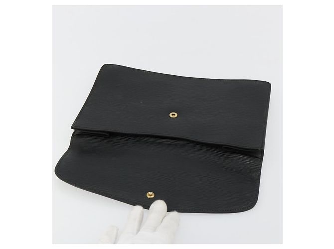LOUIS VUITTON Epi Montaigne 27 Clutch Bag Black M52652 LV Auth 179016 Schwarz - Ansicht 8
