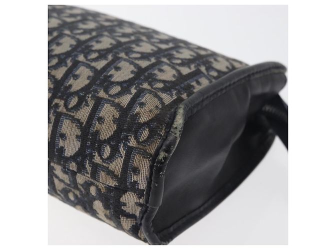 Clutch in tela Christian Dior Trotter Navy Auth 179986 Blu navy - vista 10