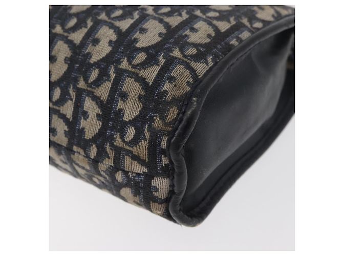 Clutch in tela Christian Dior Trotter Navy Auth 179986 Blu navy - vista 12
