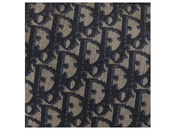 Clutch in tela Christian Dior Trotter Navy Auth 179986 Blu navy - vista 4
