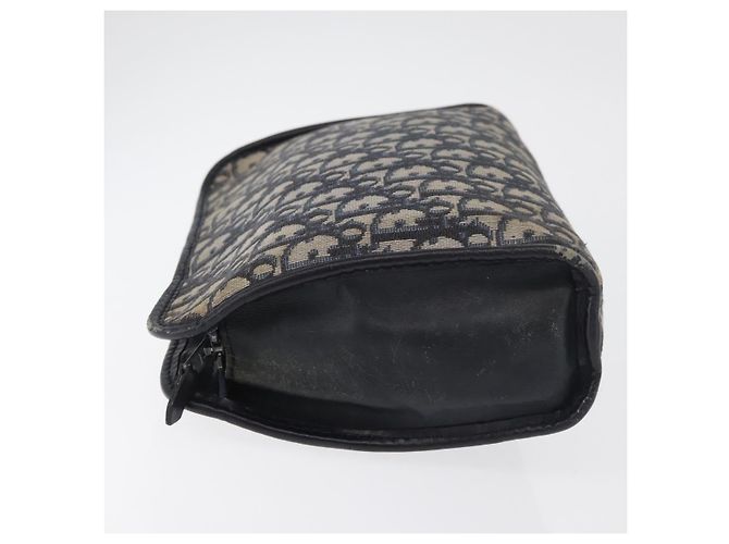 Clutch in tela Christian Dior Trotter Navy Auth 179986 Blu navy - vista 6