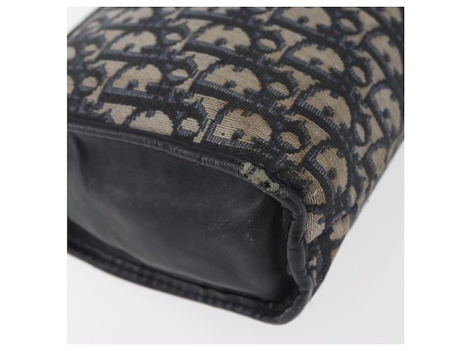 Clutch in tela Christian Dior Trotter Navy Auth 179986 Blu navy - vista 9