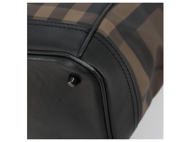 Borsa Tote BURBERRY Nova Check PVC Beige Auth ep14617 - vista 10