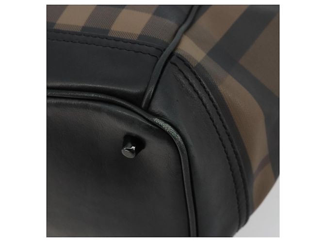 Borsa Tote BURBERRY Nova Check PVC Beige Auth ep14617 - vista 12