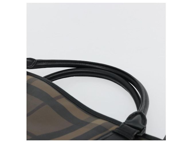 Borsa Tote BURBERRY Nova Check PVC Beige Auth ep14617 - vista 8