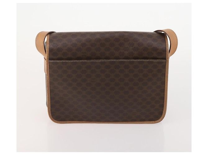 Céline Borsa a Spalla CELINE Macadam Canvas PVC Pelle 3 Set Marrone Auth 177933 - vista 10