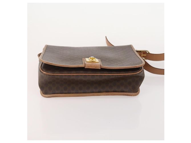 Céline Borsa a Spalla CELINE Macadam Canvas PVC Pelle 3 Set Marrone Auth 177933 - vista 14