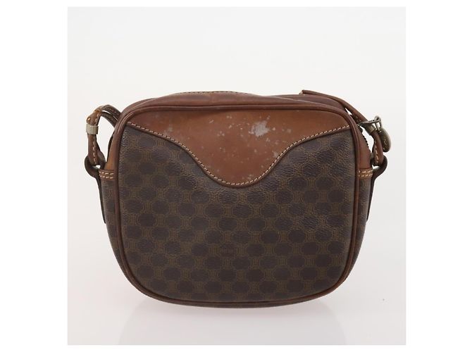 Céline Borsa a Spalla CELINE Macadam Canvas PVC Pelle 3 Set Marrone Auth 177933 - vista 17