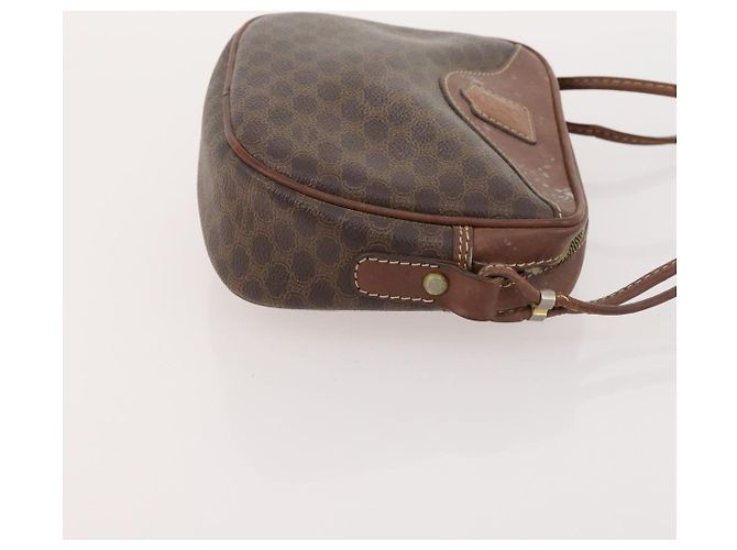 Céline Borsa a Spalla CELINE Macadam Canvas PVC Pelle 3 Set Marrone Auth 177933 - vista 18