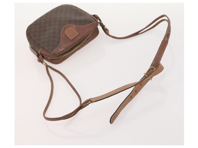 Céline Borsa a Spalla CELINE Macadam Canvas PVC Pelle 3 Set Marrone Auth 177933 - vista 19