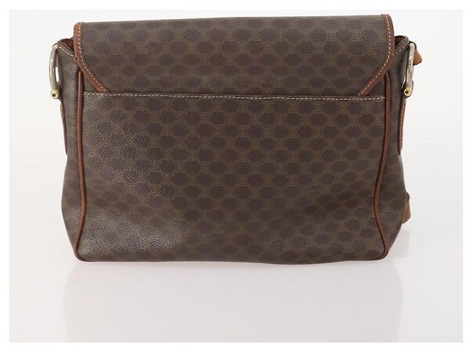 Céline Borsa a Spalla CELINE Macadam Canvas PVC Pelle 3 Set Marrone Auth 177933 - vista 3