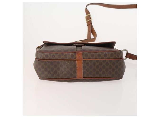 Céline Borsa a Spalla CELINE Macadam Canvas PVC Pelle 3 Set Marrone Auth 177933 - vista 7