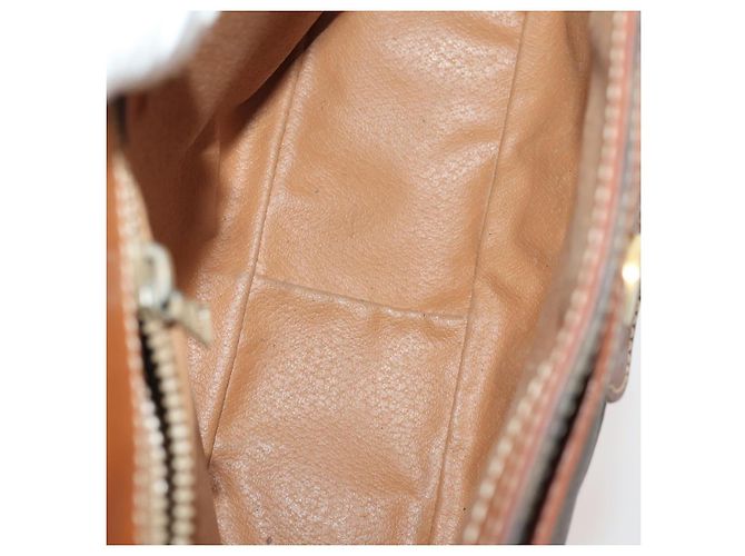 Céline Borsa a Spalla CELINE Macadam Canvas PVC Pelle 3 Set Marrone Auth 177933 - vista 8